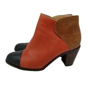 Wolverine by Samantha Pleet Leather Booties Color Blocking Soft Women's Size 6